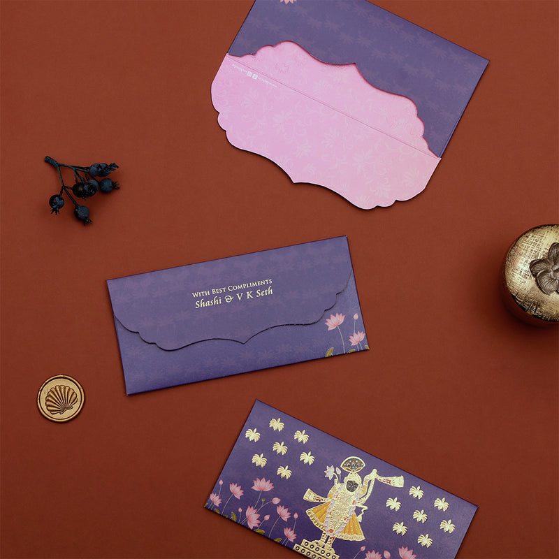 LOTUS REVERIE - MONEY ENVELOPE - PURPLE